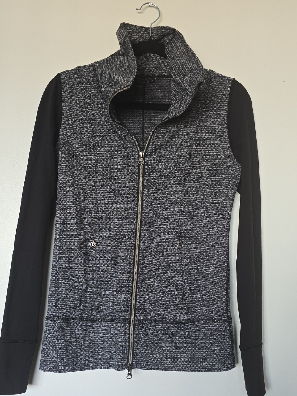 lululemon athletica Black and Heather Gray Utility Jacket